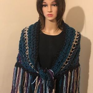 Plus Size Beautiful Wrap Shawl Teal Blue Black Light Blue Beige Purple  Size L-X